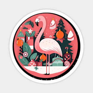 Flamingo Flock Sunset, Love Flamingos Magnet